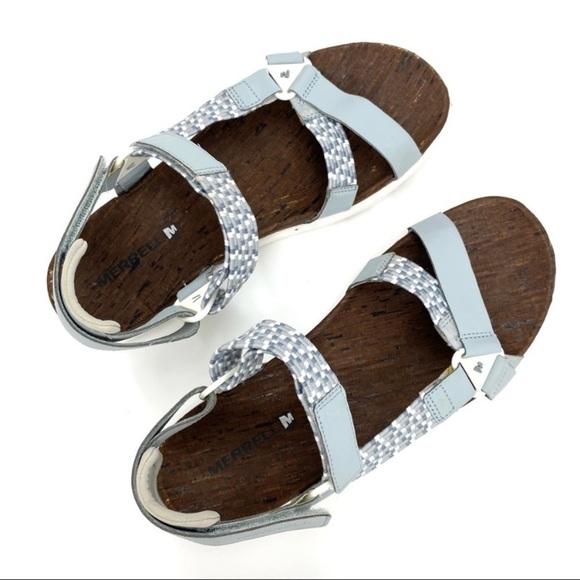 Merrell Around Town Sunvue Strap White Woven Sandals MER-J94424-1546 - Picture 4 of 10